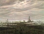 Caspar David Friedrich Flat country shank at Bay of Greifswald oil painting reproduction
